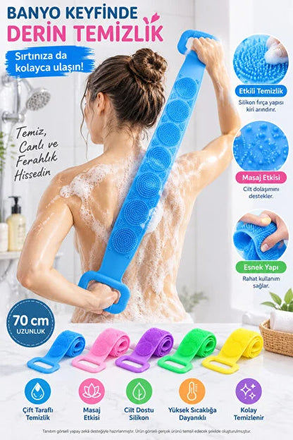 “Silikon Sırt ve Vücut Yıkama Bandı” 🧼